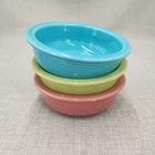 Vintage Fiesta Fruit Berry Bowl 4 3/4" Original Pre 72 Turquoise Chartreuse Rose