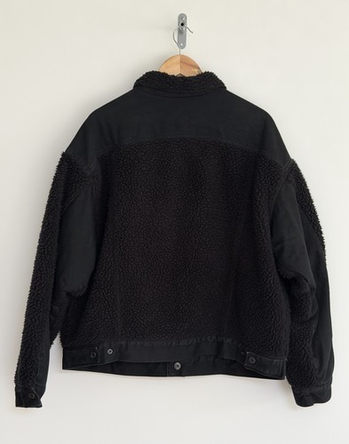 Levi's "Made & Crafted" kontrastierende Sherpa Trucker Denim Borg schwarz Large  - Bild 13 von 15