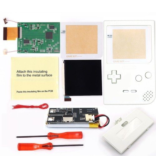 GBP Q5 Backlight IPS LCD Screen USB-C Rechargeable Battery For GameBoy Pocket - Picture 25 of 26