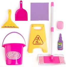 Kids Broom and Mop Set for Toddlers - Toddler Cleaning Set, Pretend Play Set Sui