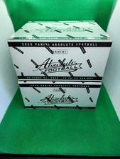 LOT OF 2 BOXES. 2020 Football NFL Absolute Sealed Cello Fat Pack Box. Kaboom!
