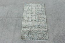 Turkish Vintage Small Rug 1,8x3,2 ft (54x99 cm), Gray Plants & trees Rug