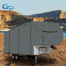 26'-37' FT with Zipper Waterproof 5TH Wheel RV Motorhome Camper Storage Cover