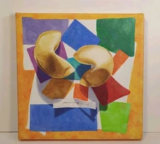 Hand Painted Original Artwork on 10" x 10" Canvas Abstract Signed R Garriott