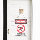 No Peeing Dog Sign Iron Yard Sign Warning Sign for Garden Lawn Decoration