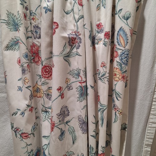 Laura Ashley Pair of Lined Curtains Floral Cottagecore Shabby Chic 40"×68" Vtg - Picture 2 of 7