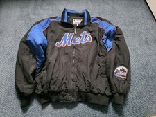 XL Vintage Majestic NY Mets Windbreaker Black, Orange, and Blue   Authentic MLB