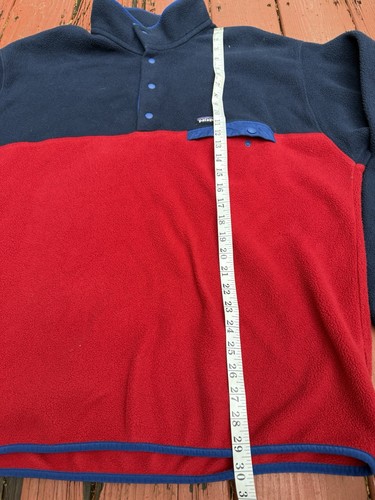 Patagonia Jacket Mens XL Blue Synchilla Snap T Fleece Colorblock Pullover Blue R - Picture 5 of 6