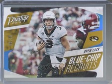 2019 Prestige Blue Chip Recruits Xtra Points Platinum /10 Drew Lock Rookie RC