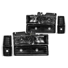 For 94-99 Chevy C/K 1500 2500 3500 Suburban Tahoe Corner Lamp Headlights+Bumper