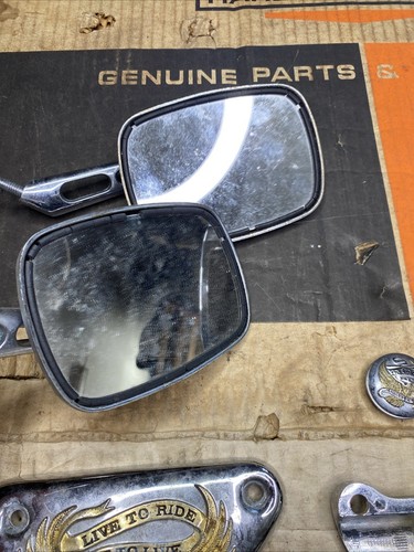 Harley Oem Live To Ride Eagle Spirit Mirrors Air Cleaner Shovelhead Ironhead Evo - Foto 9 di 13
