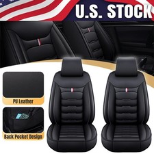 For Ford Pu Leather Car Front Driver Passenger 2-seat Covers Protector Cushion