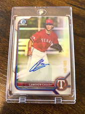 Cameron Cauley - 2022 Bowman Chrome 1st - Rookie Auto Refractor /499 - Rangers