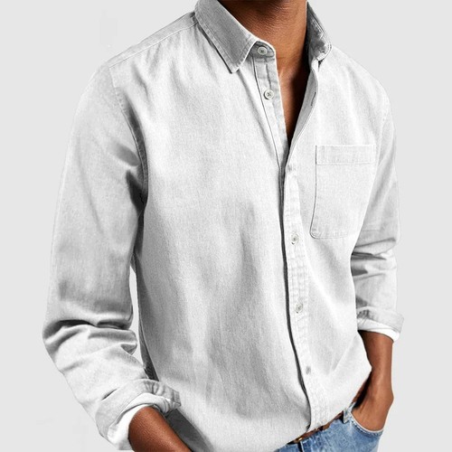 Long Sleeve Casual Lapel Men's Shirt - Picture 15 of 29