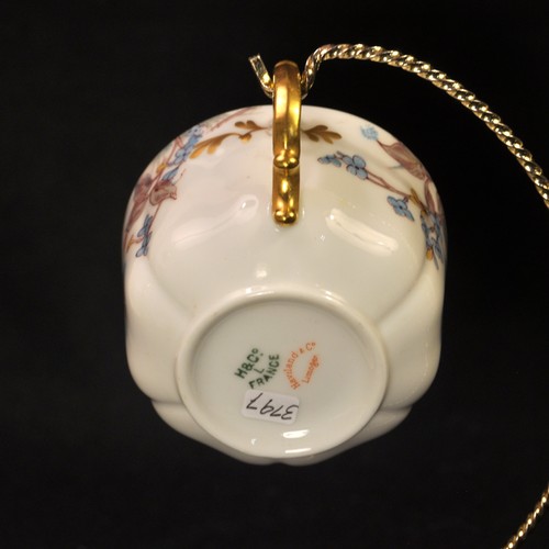 Haviland 2 Cups & Saucers Blue Florals w/Gold Handle Pompadour 14 Mold 1889-1896 - Picture 21 of 24