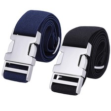 Kids Elastic Belt 2 PCS Adjustable with Easy Clasp Buckle for Boys Girls