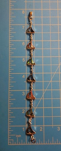 Segelboot Armband, 7,5 Zoll, bunt, unbenutzt - Bild 2 von 3