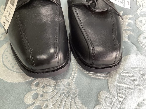 M&S Airflex Herren schwarz Leder formelle Schuhe Größe UK 7 extrabreit neu mit Etikett UVP £59 - Bild 2 von 8
