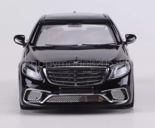 Para MJ Escala 1:64 Negro S65 Sedán Modelo Deportivo Diecast Exhibición Coche Colección - Imagen 6 de 7