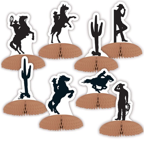 Beistle Western Silhouette Mini Centerpieces - Decoration for Western - Picture 1 of 1