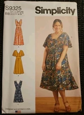Simplicity R11107 S9325 Misses  Dress Sleeve Variations (20-28) UNCUT Pattern 