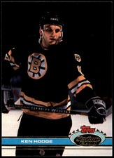 Ken Hodge Boston Bruins 1991 Stadium Club Topps Rookie Card RC #357. rookie card picture