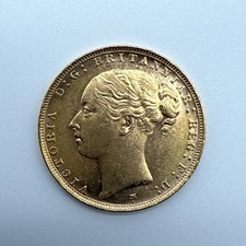 1886 Melbourne Queen Victoria Full Sovereign High Grade 22k