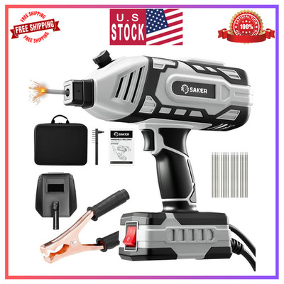 Saker Portable Electric Welder 110V IGBT ARC Gun 5 Current 3/32'' Rod Grey