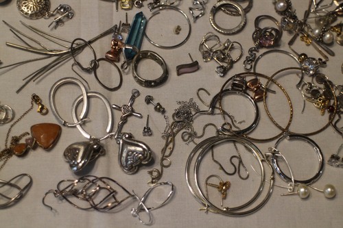 STERLING SILVER JEWELRY, 304 GRAMS, SCRAP AND WEAR, TESTED - Bild 7 von 21