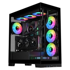 NEVIEW 4503 Mid Tower PC Case with Dual Tempered Glass Panels, 4×120mm ARGB F...