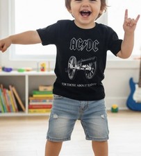 AC/DC "For Those About To Rock" Toddler T-Shirt - Black Band Tee 3T