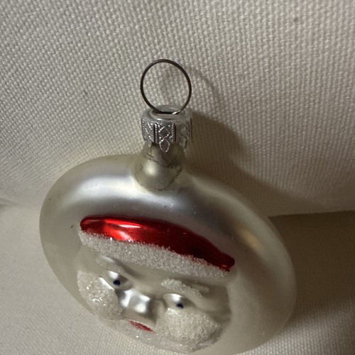 "Adorno de Navidad vintage plano de Santa Mercurio Alemania vidrio 3,5"" doble cara" - Imagen 10 de 20