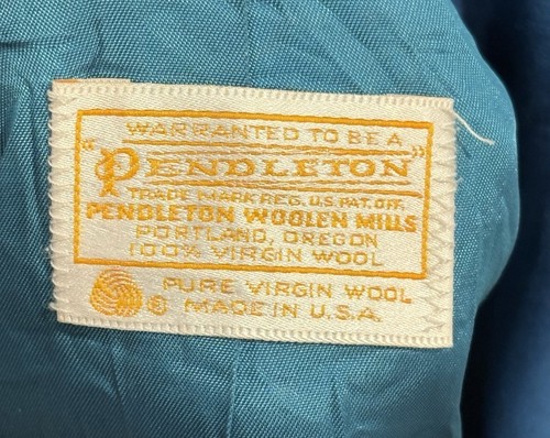 Pendleton Blue Weave Blazer Women’s 14 Vintage USA Made Virgin Wool Regency - Picture 4 of 5