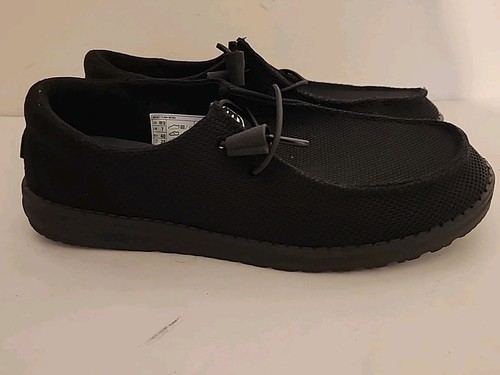 Hey Dude Shoes Womens 9 Wendy Funk Mono Casual Comfort Moc Sneakers Black Fabric - 第 2/6 張圖片