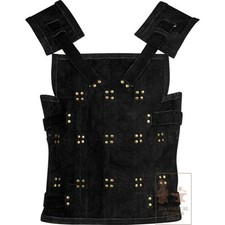 Leather Armour Medieval Fighter black Cosplay armor costume reenactment SCA