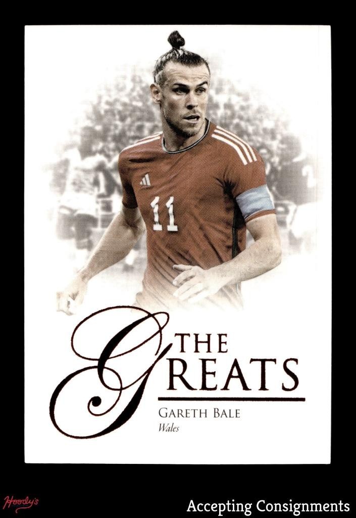 2023-24 Futera Unique World Football The Greats Orange #102 Gareth Bale 24/62