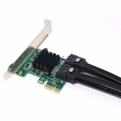New PCI Express SATA3.0 4 Port Extender PCI-E X1/X4/X8/X16 6Gbps Converter Card - Picture 7 of 9