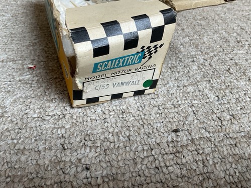 Coche de carreras Scalextric C55 Vanwall caja vacía original - Imagen 2 de 4