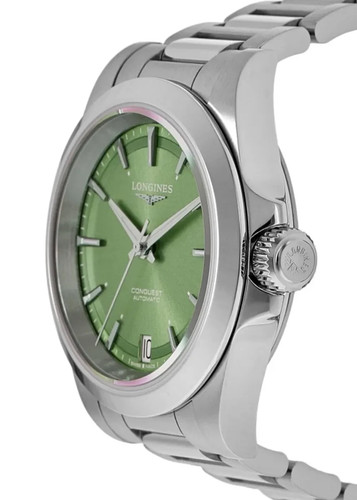 Longines Conquest Automatik grünes Zifferblatt Stahl Herrenuhr L3.720.4.02.6-SD - Bild 3 von 3
