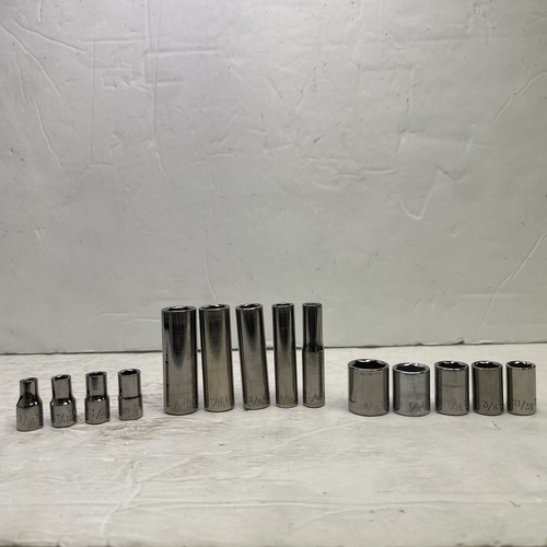 1/4" Drive Ratchet & Socket Set Craftsman - 17 of 19pc - SAE 6Pt 34800 - Used - Picture 7 of 22