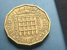 1966 Elizabeth II British Threepenny  3d