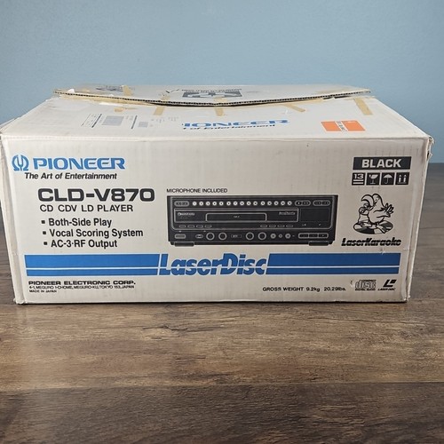 Pioneer CLD-V870 Multi Laser Disc LD CDV CD Karaoke Player w/ Box, remote & Mic