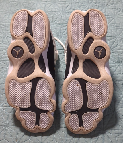 Nike Air Jordan 6 Anillos Hombre Talla 9 Blanco Negro Piedra Fósil 322992-112 - Imagen 9 de 16