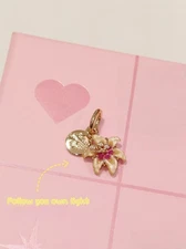 S925 Glow in Dark Sundrop Flower Women Charm Cute Pendant for Bracelet Necklace