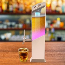 Beer Dispenser Beer Dispenser with Ice Tube and Light Tabletop Beer Dispenser