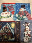 SNOWMAN One Sided Yard Flags: Your Choice of 4 - New w/o Tags - 12”x 18”