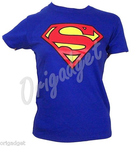 T-SHIRT SUPERMAN LADY OFFICIEL T-SHIRT FEMME BLEU L T-SHIRT SUPERMAN FEMME LADY OFFICIEL T-SHIRT FEMME SUPERMAN BLEU L 67be65