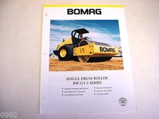 Bomag BW213-3 Series Single Drum Roller Brochure