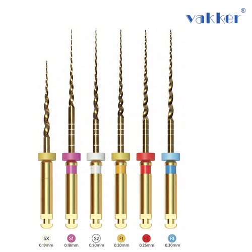 VAKKER V Taper Dental Gold NiTi Rotary Endo Files Heat Activated 21mm/25mm/31mm - Picture 12 of 27