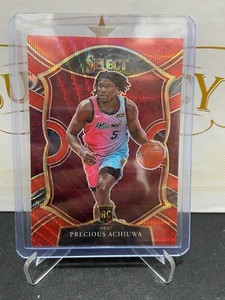 2020-21 Panini Select Basketball PRECIOUS ACHIUWA T-mall Red Wave Prizm #80